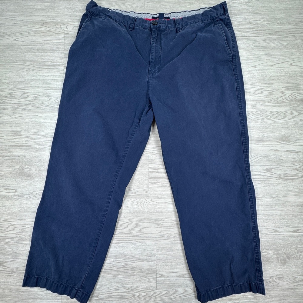 Tommy Hilfiger Mens Chino Pants Navy Blue‎ 42/30 Cotton Casual Straight Leg